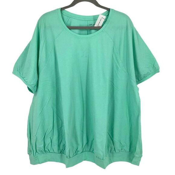 Lane Bryant French Terry Crewneck T-shirt Mint Green Tee Plus Size 22/24 NWT - Picture 1 of 7